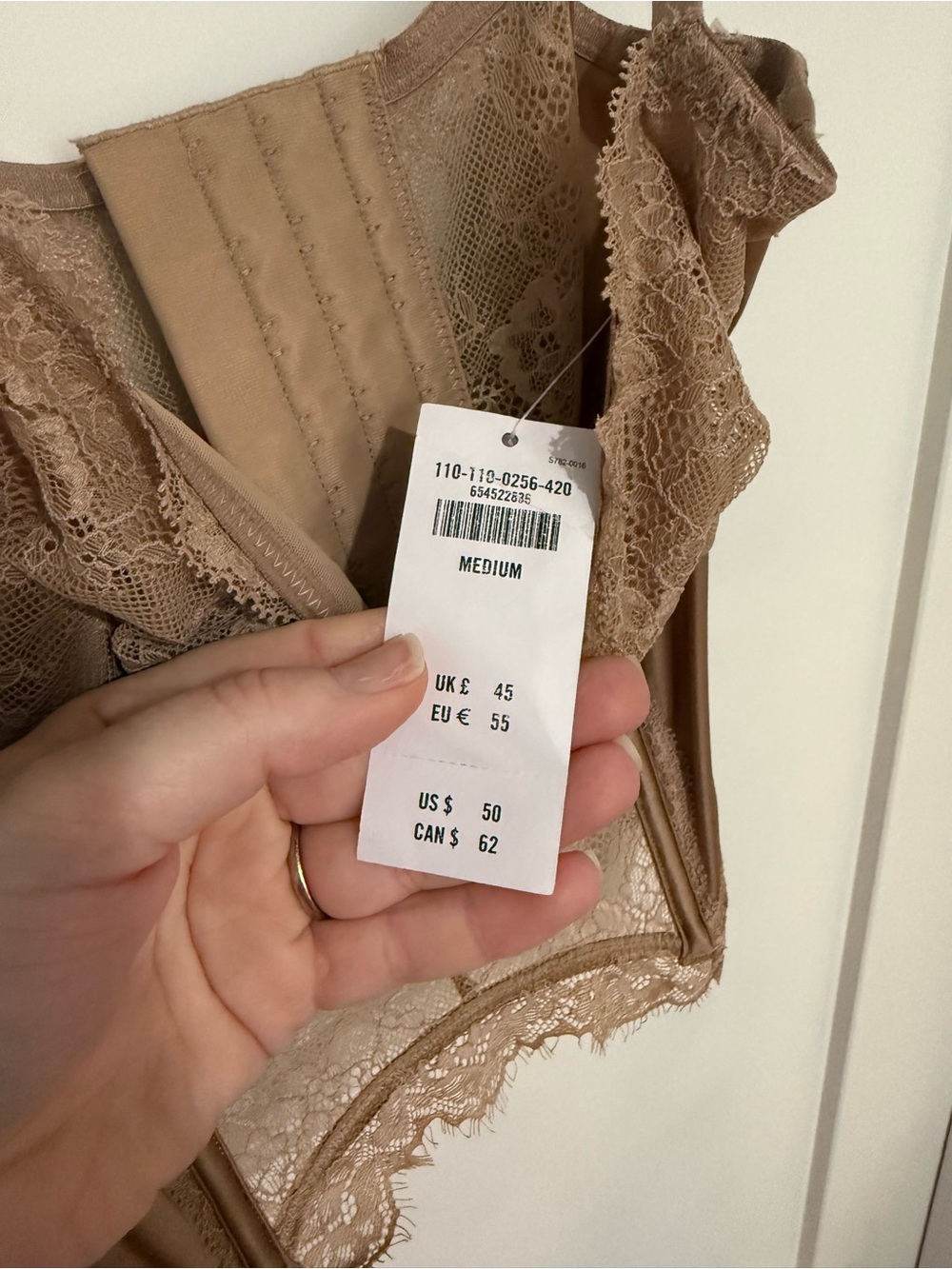 Abercrombie Lace Bustier Crop Top — Taupe - Picture 5 of 6